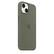 Angle. Apple - iPhone 14 Plus Silicone Case with MagSafe - Olive.