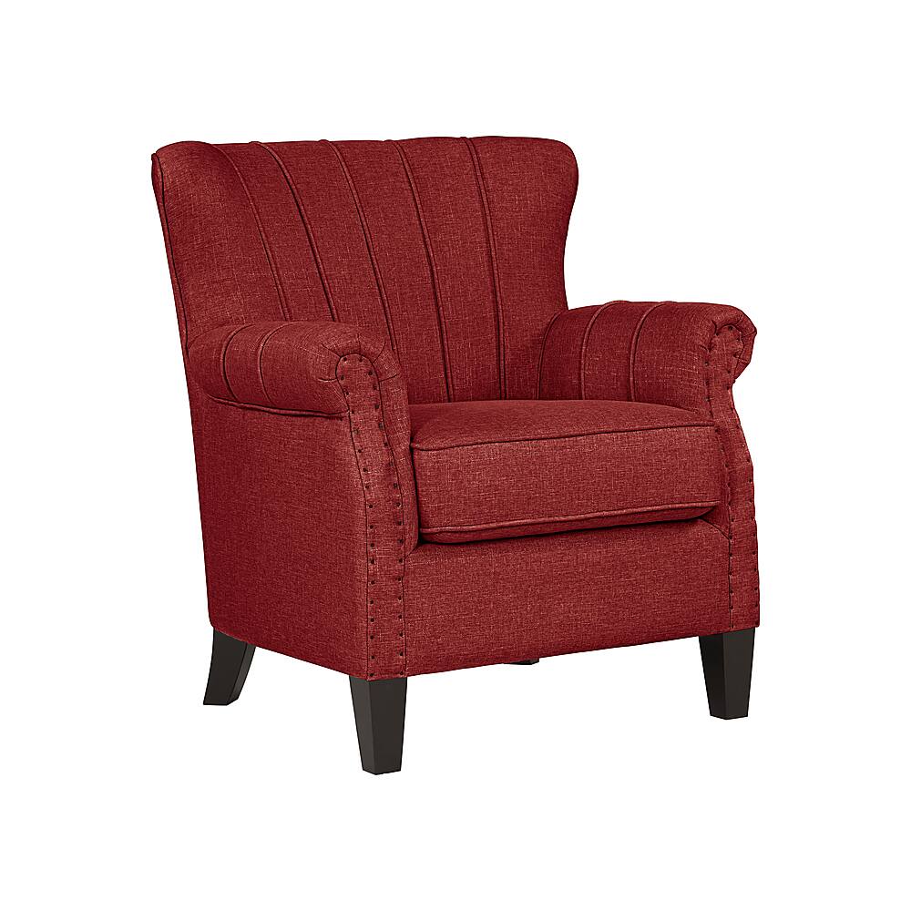 Best Buy Handy Living Gilcrest Linen Armchair Red 340CSLN47333