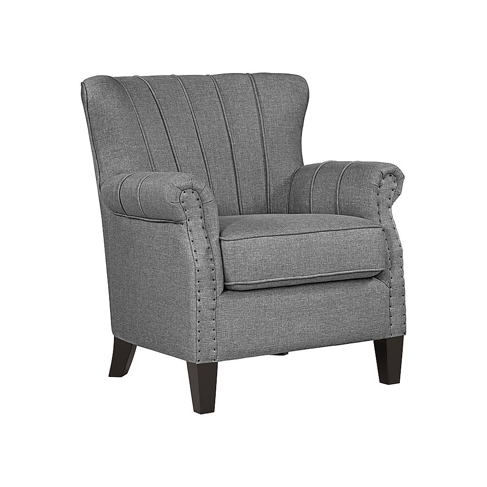 Best Buy Handy Living Gilcrest Linen Armchair Gray 340CSLN13333