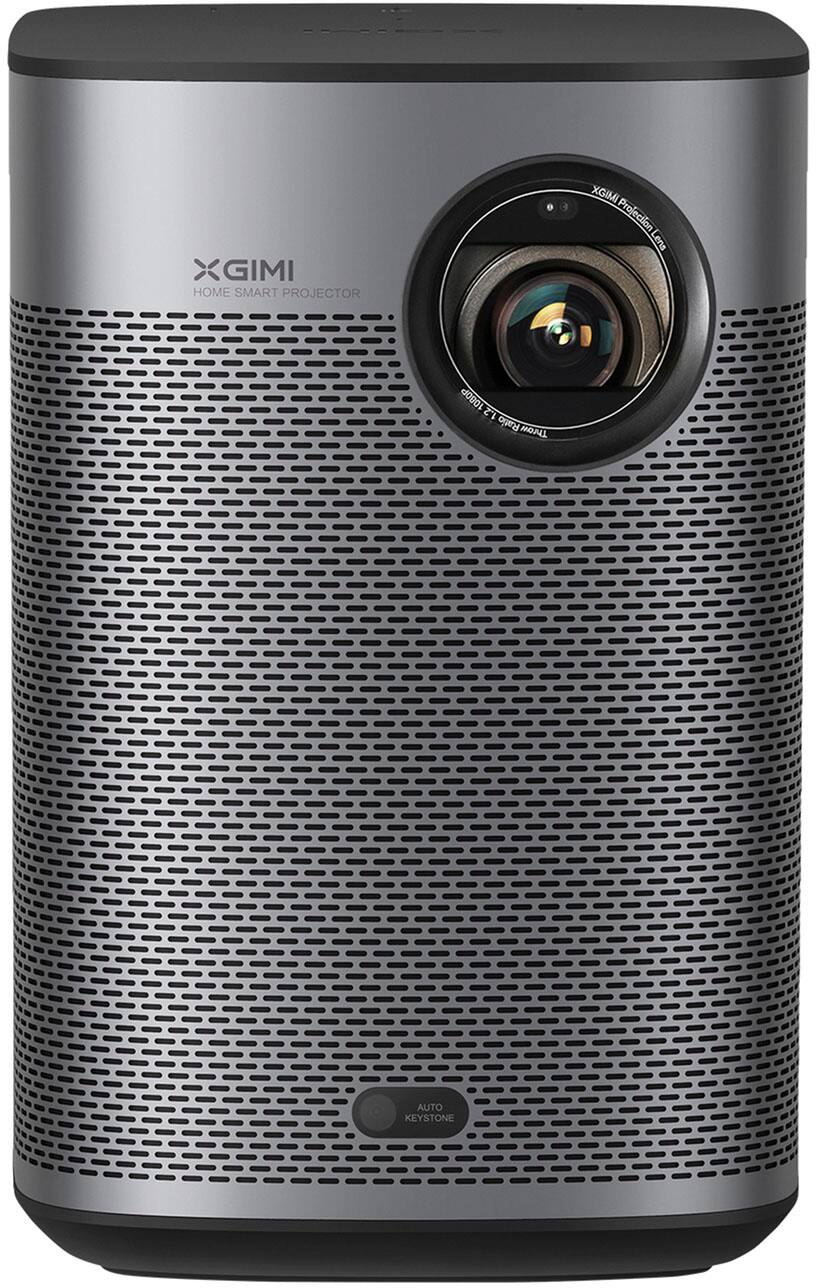 Front. XGIMI - Halo+ 1080p HDR Smart Portable Projector with Harman Kardon Speaker, 2.5H Built-in Battery and Android TV - Silver.