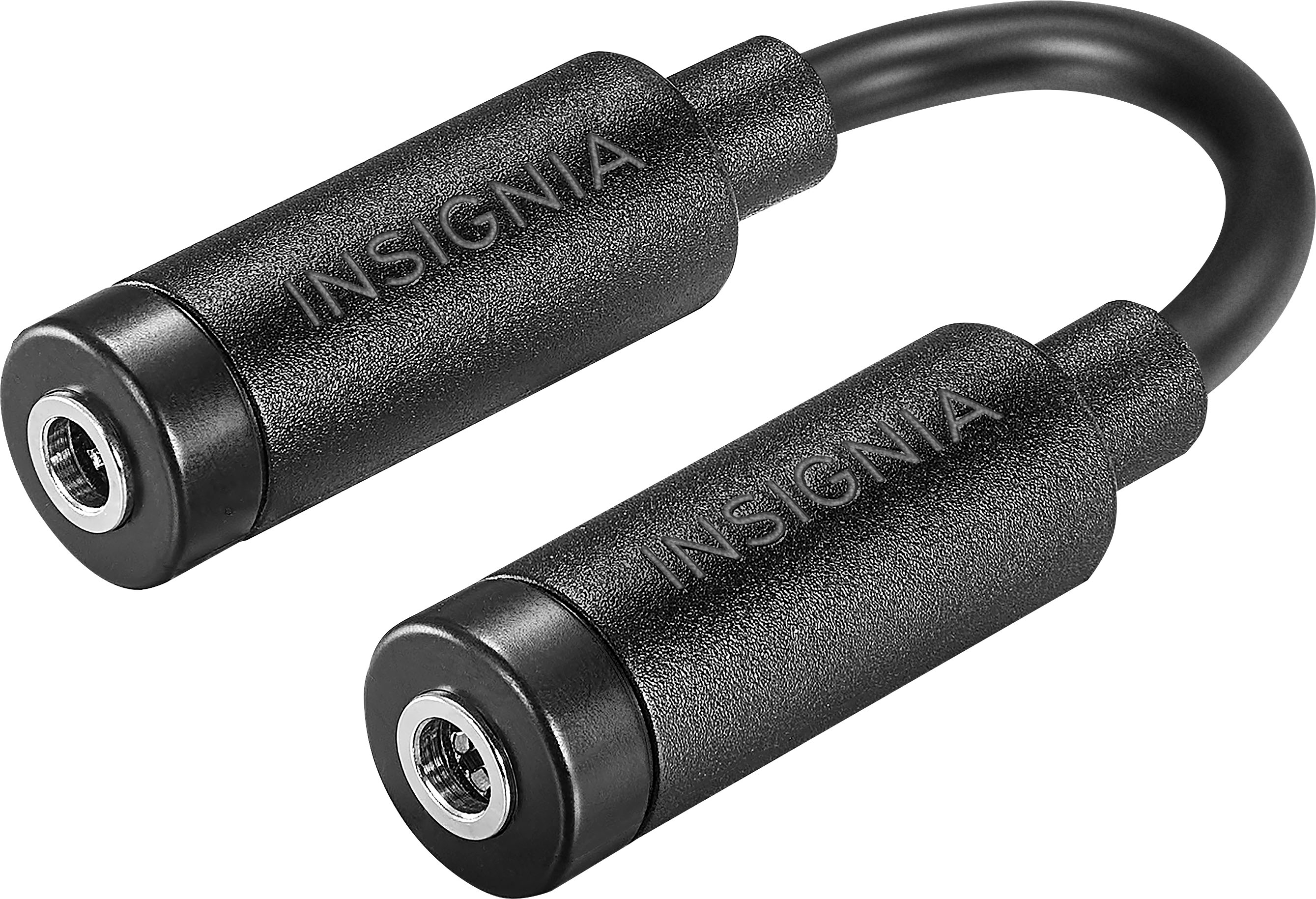 Insignia™ - 4” Female-to-Female 3.5mm Coupler - Black