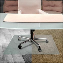 Floortex - Cleartex Unomat Anti-Slip Rectangular Chair Mat Hard Floors and Carpet Tiles - 35 x 47" - Clear - Front_Zoom