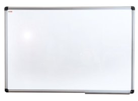 Floortex - Viztex Lacquered Steel Magnetic Dry Erase Board with an Aluminum Frame - 18" x 24" - White - Front_Zoom