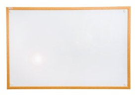 Floortex - Viztex Lacquered Steel Magnetic Dry Erase Boards with an Oak Effect Frame - 36" x 48" - White - Front_Zoom