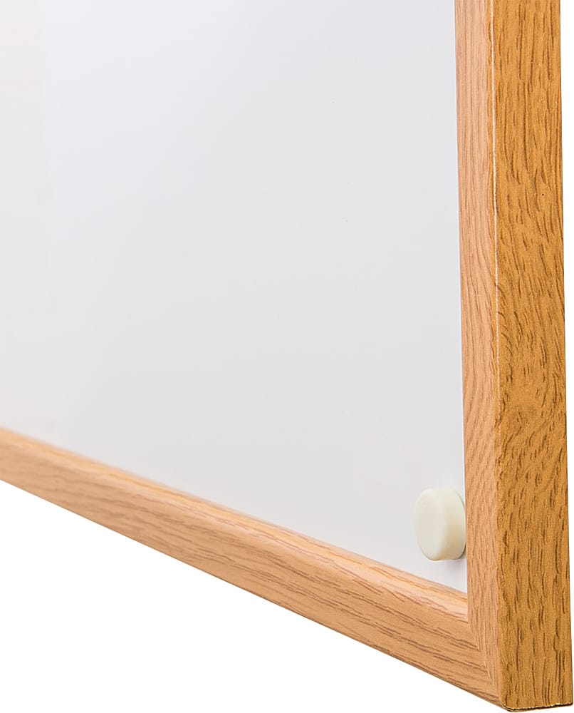 Floortex Viztex Lacquered Steel Dry Erase Boards with an Oak Effect Frame 24" x 36