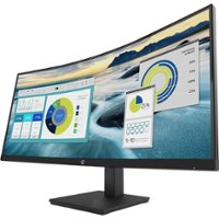 HP - 34" VA LCD Curved 100Hz Monitor (USB, HDMI) - Black - Front_Zoom