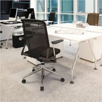 Floortex - Advantagemat Vinyl Lipped Chair Mat for Carpets up to 3/8" - 36" x 48" - Clear - Front_Zoom