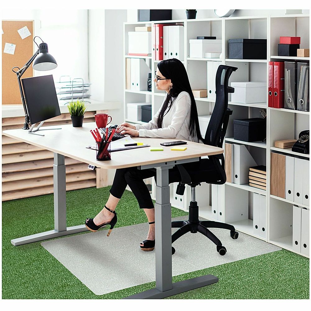 Marvelux Anti-Slip Polypropylene Foldable Chair Mat for Hard Floors, White Office  Floor Protector with Non-Slip Backing, Rectangular Floor Protector,  Eco-Friendly