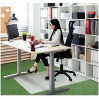 Floortex - Ecotex Polypropylene Rectangular Foldable Chair Mat for Carpets - 45" x 53" - White - Front_Zoom