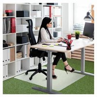Floortex - Ecotex Polypropylene Rectangular Chair Mat for Carpets - 29" x 46" - White - Front_Zoom