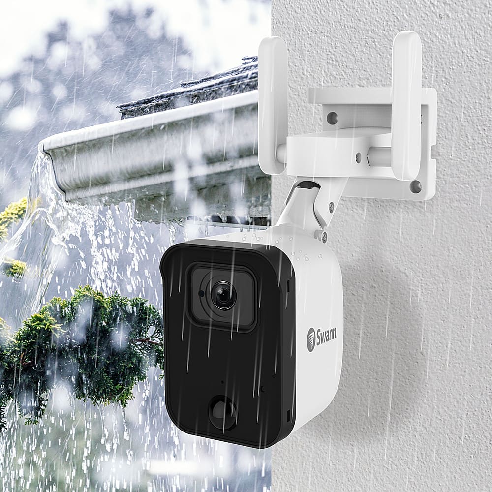 Alt View 14. Swann - Swann Fourtify 4 Wireless Security Camera System 64GB Micro SD Card 4 Cameras1080p NVR System 2-Way Audio Indoor/Outdoor - White.