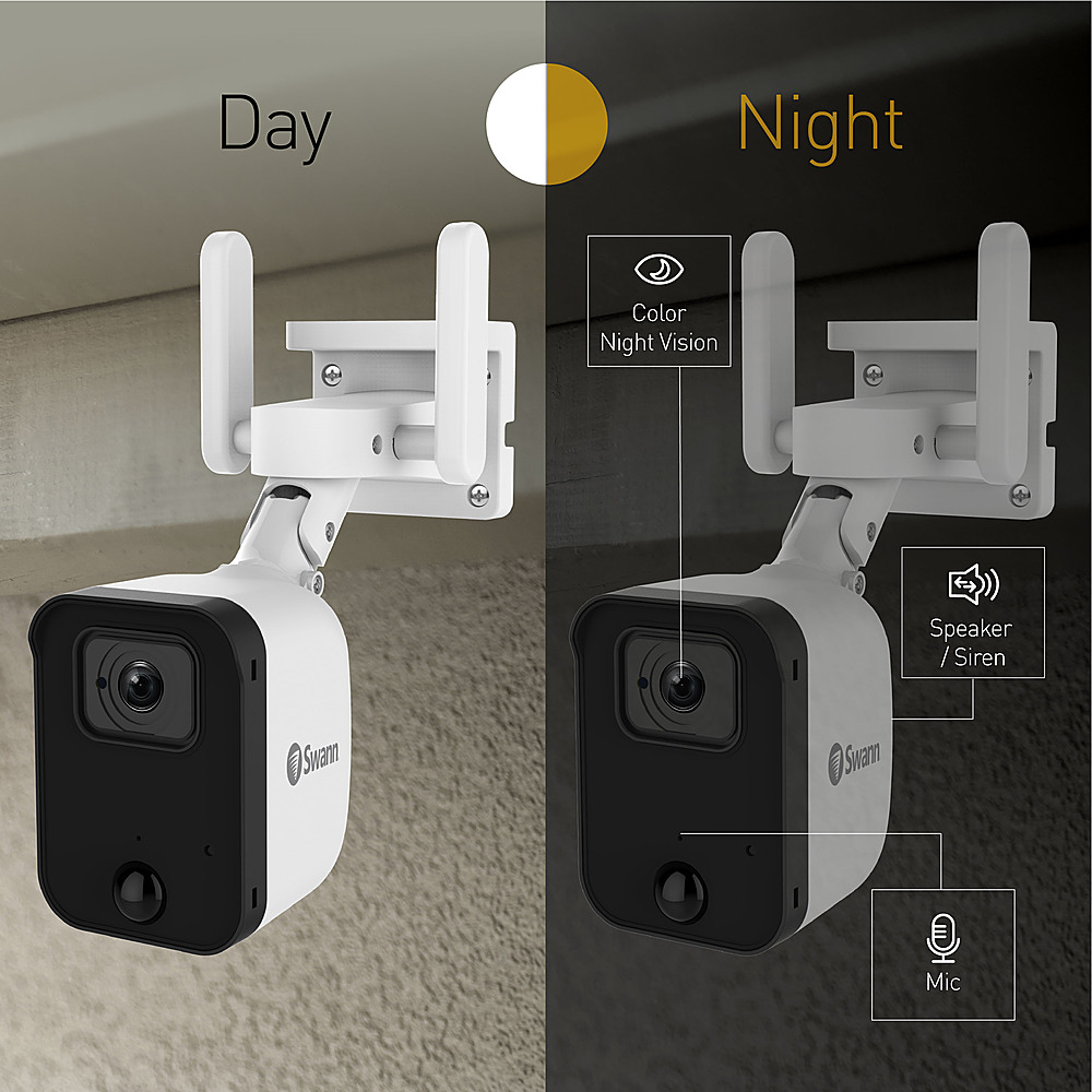 Swann Fourtify 4 Camera Indoor/Outdoor Wi-Fi Security System Black/White  SWIFI-FOURTIFY4-US - Best Buy