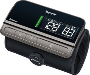 Beurer - Bluetooth One-Piece Blood Pressure Monitor - Black - Front_Zoom