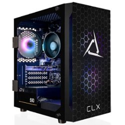 CLX - SET Gaming Desktop - AMD Ryzen 5 5600G - 8GB Memory - Radeon Graphics Shared - 500GB M.2 NVMe SSD - Black - Front_Zoom