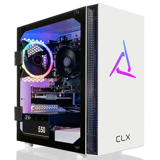 CLX SET Gaming Desktop AMD Ryzen 5 5600 16GB Memory Radeon RX 6400 1TB M.2  NVMe SSD White TGMSETRXM2504WM - Best Buy