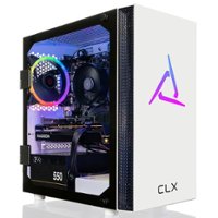 CLX - SET Gaming Desktop - AMD Ryzen 5 5600 - 16GB Memory - Radeon RX 6500 XT - 1TB M.2 NVMe SSD - White - Front_Zoom