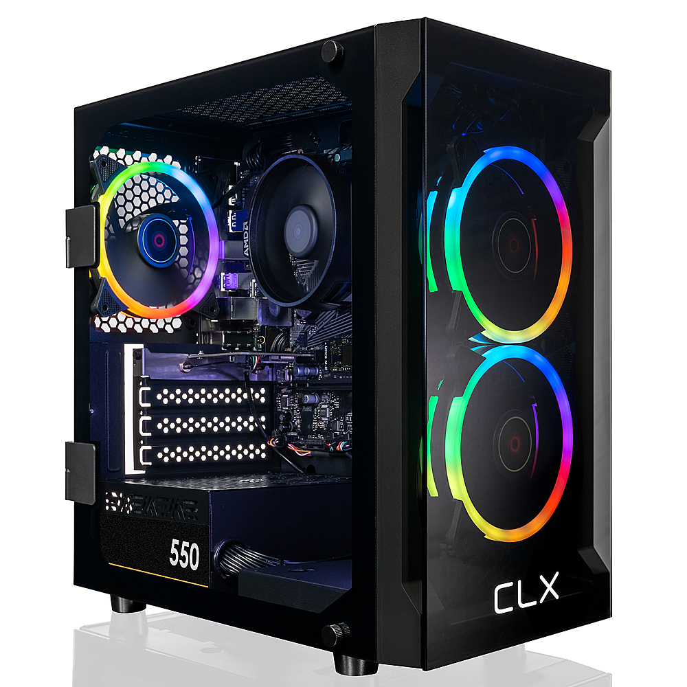CLX SET Gaming Desktop AMD Ryzen 7 5700G 16GB Memory Radeon Graphics Shared  1TB M.2 NVMe SSD Black TGMSETRXM2501BM - Best Buy