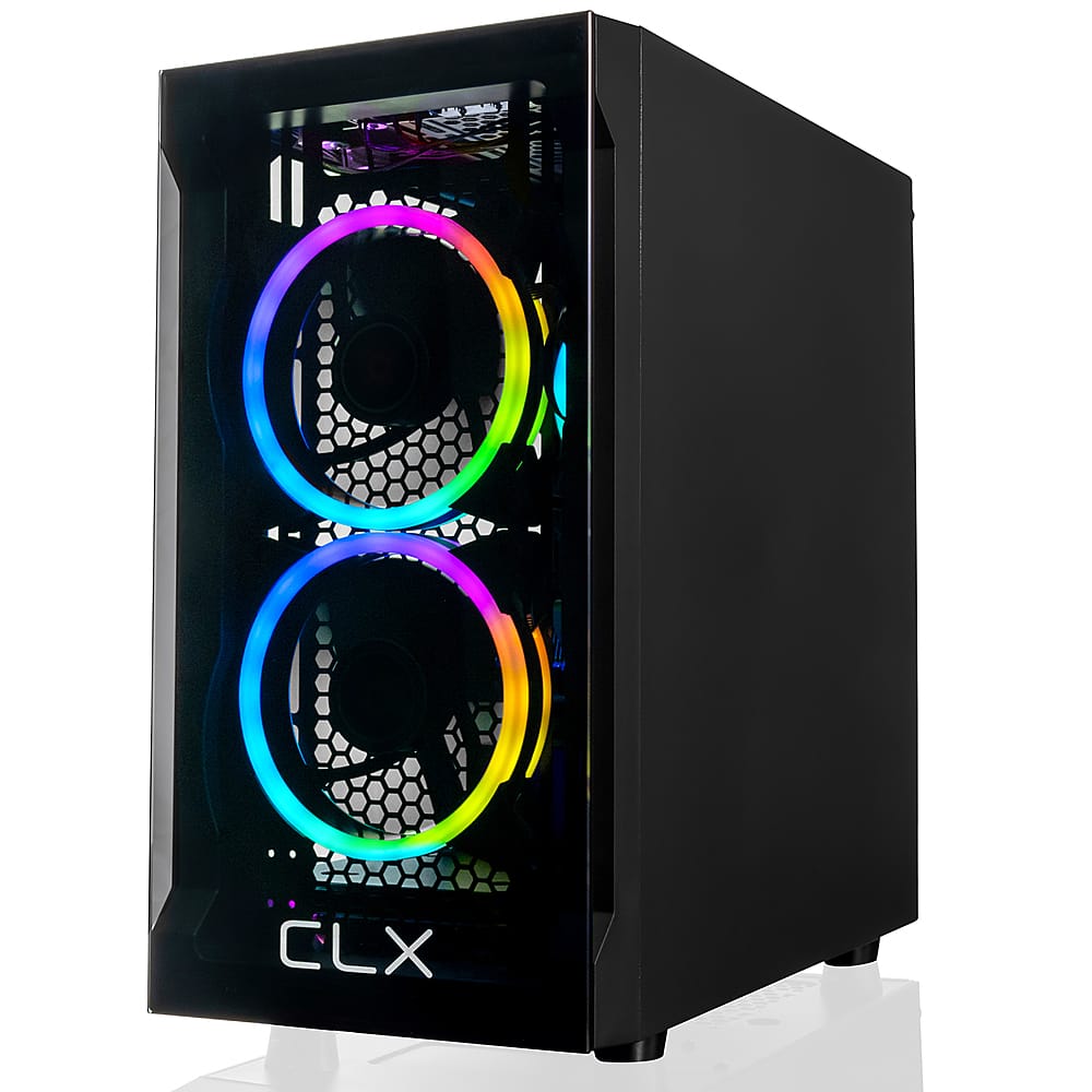 Alt View 4. CLX - SET Gaming Desktop - AMD Ryzen 7 5700G - 16GB Memory - Radeon Graphics Shared - 1TB M.2 NVMe SSD - Black.