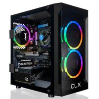 CLX - SET Gaming Desktop - Intel Core i7 10700F - 16GB Memory - Radeon RX 6600 XT - 500GB M.2 NVMe SSD + 2TB HDD - Black - Front_Zoom