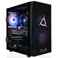 CLX - SET Gaming Desktop - AMD Ryzen 5 5500 - 8GB Memory - Radeon RX 6400 - 500GB M.2 NVMe SSD - Black - Front_Zoom