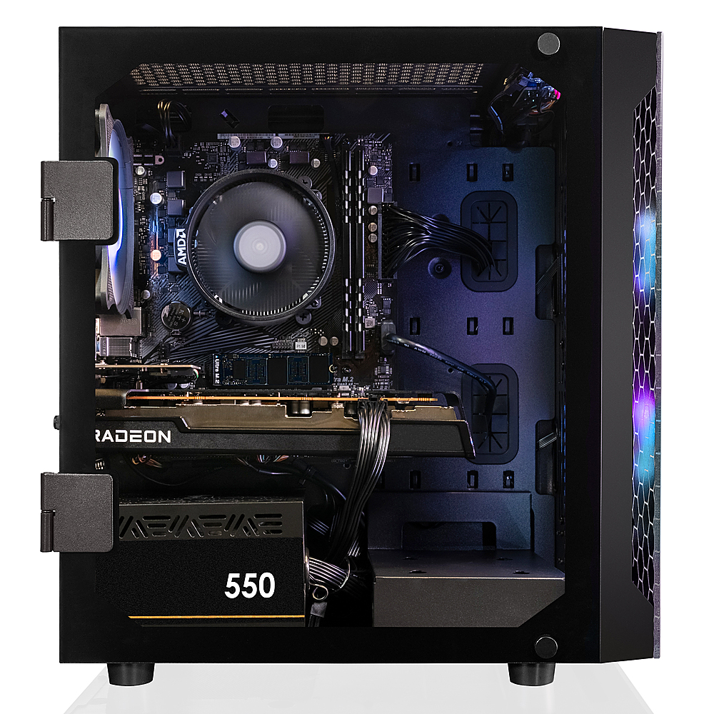 CLX SET Gaming Desktop AMD Ryzen 5 5600 16GB Memory Radeon RX 6600 500GB  M.2 NVMe SSD + 2TB HDD Black TGMSETRXM2518BM - Best Buy