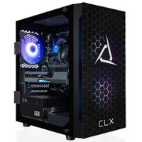 CLX - SET Gaming Desktop - Intel Core i3 10100F - 8GB Memory - GeForce RTX 3050 - 500GB M.2 NVMe SSD - Black - Front_Zoom