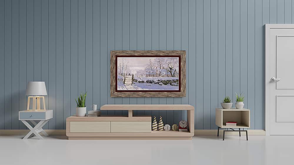 Deco TV Frames – Premiere Bezel for Samsung the Frame TV – 75″ – Distressed Barnwood Sansujyuku sansujyuku.com