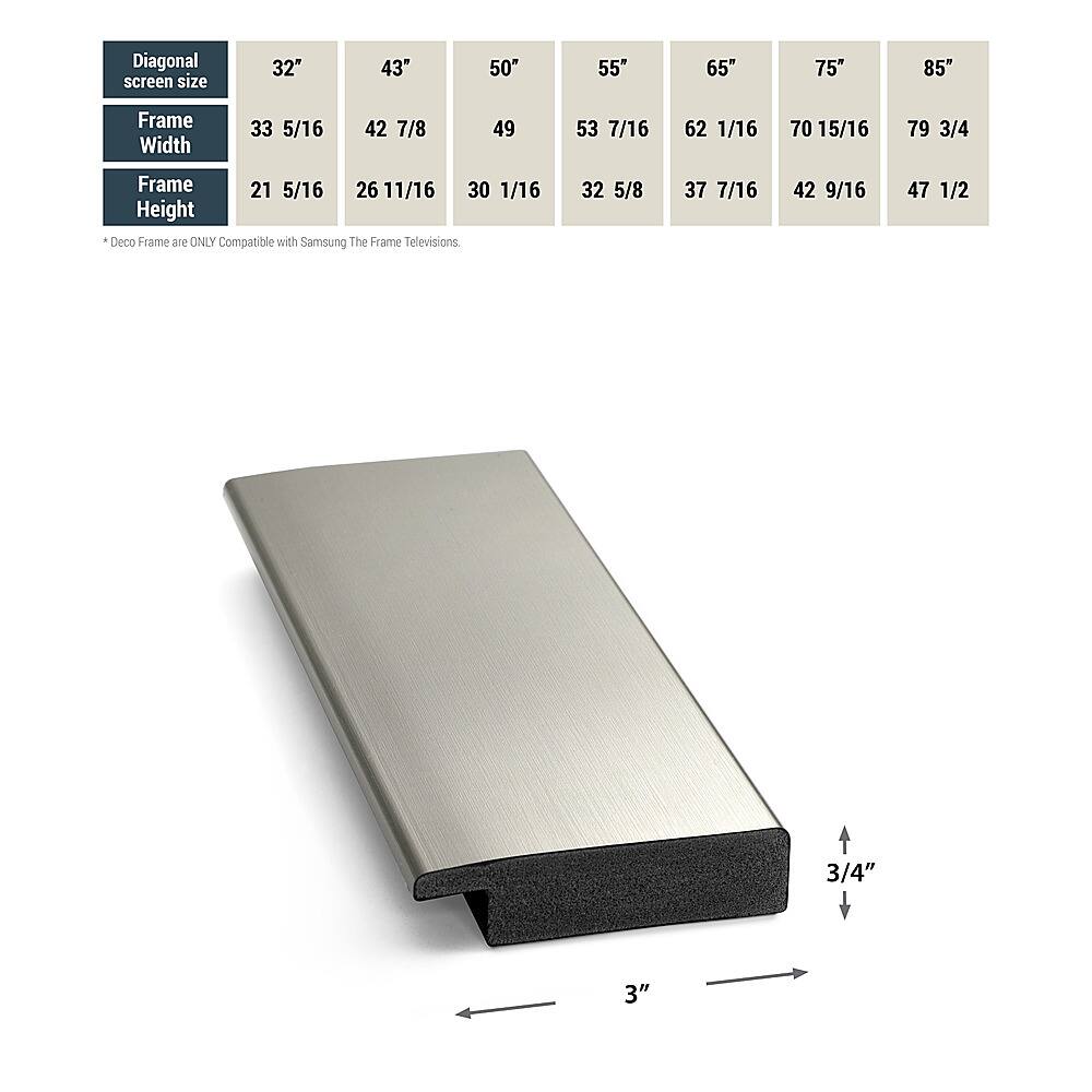 Deco TV Frames Premiere Bezel for Samsung the Frame TV 32" Brushed