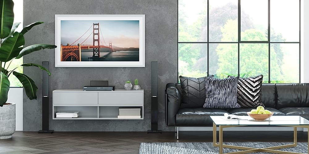 Angle View: Frame My TV.com - Deco Alloy Prismatic Bezel for Samsung The Frame TV - 75" - Pure White