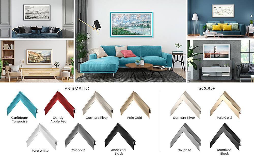 Deco TV Frames Alloy Prismatic Bezel for Samsung The Frame TV 75" Pure