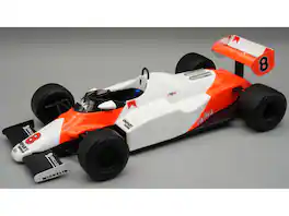 McLaren MP4/1C #8 2nd Place F1 "United States GP West" 1983 & Display Case "Mythos Series" 1/18 Model Car by Tecnomodel