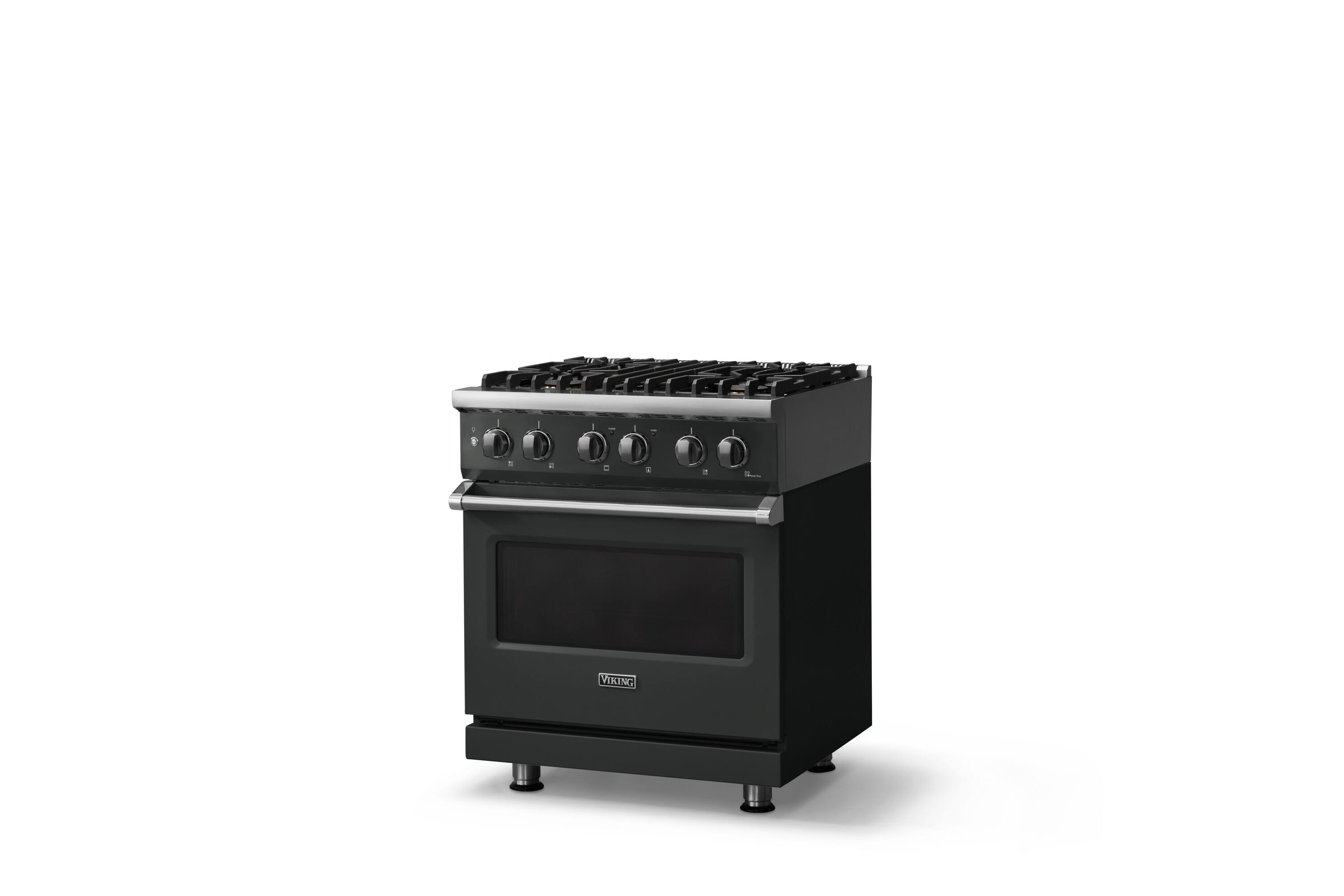 Angle. Viking - 30 in. Wide 4 Burner Pro 5 Series 4.7 Cu. Ft. Freestanding Sealed Dual Fuel Convection Range - Antique Bronze - Antique Bronze.