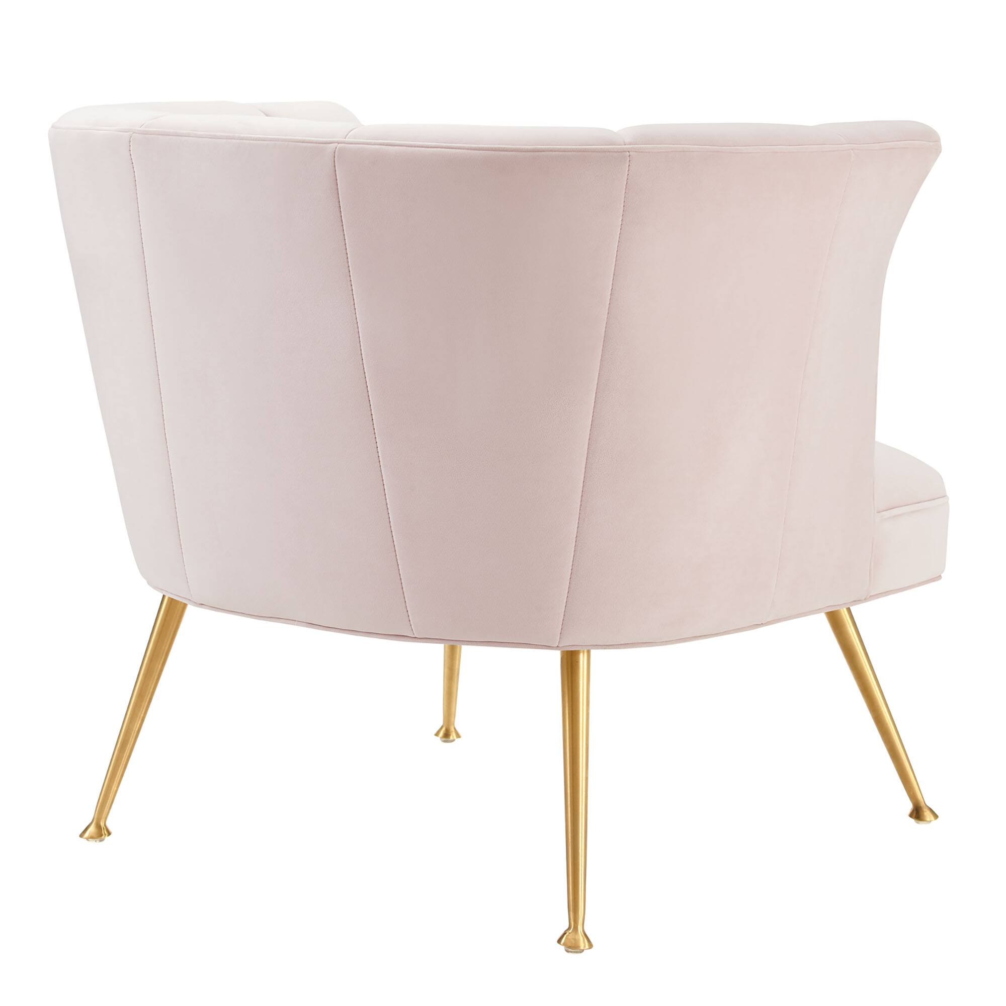 Alt View 2. Modway - Veronica Channel Tufted Performance Velvet Armchair by Modway - Pink.