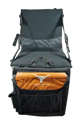 Front. Northwest - University of Texas Longhorns Stadium Seat Cushion with Back - Cooler Holds approx 8 cans - Multi.