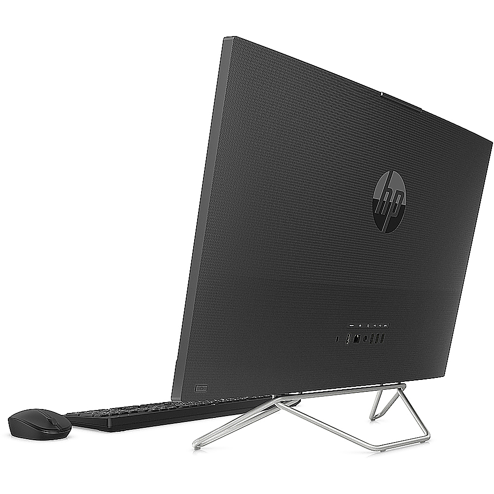 Back View: HP - 27" Touch-Screen All - In -One - Intel Core i5-1235U - 12GB Memory - 512GB SSD - Jet black