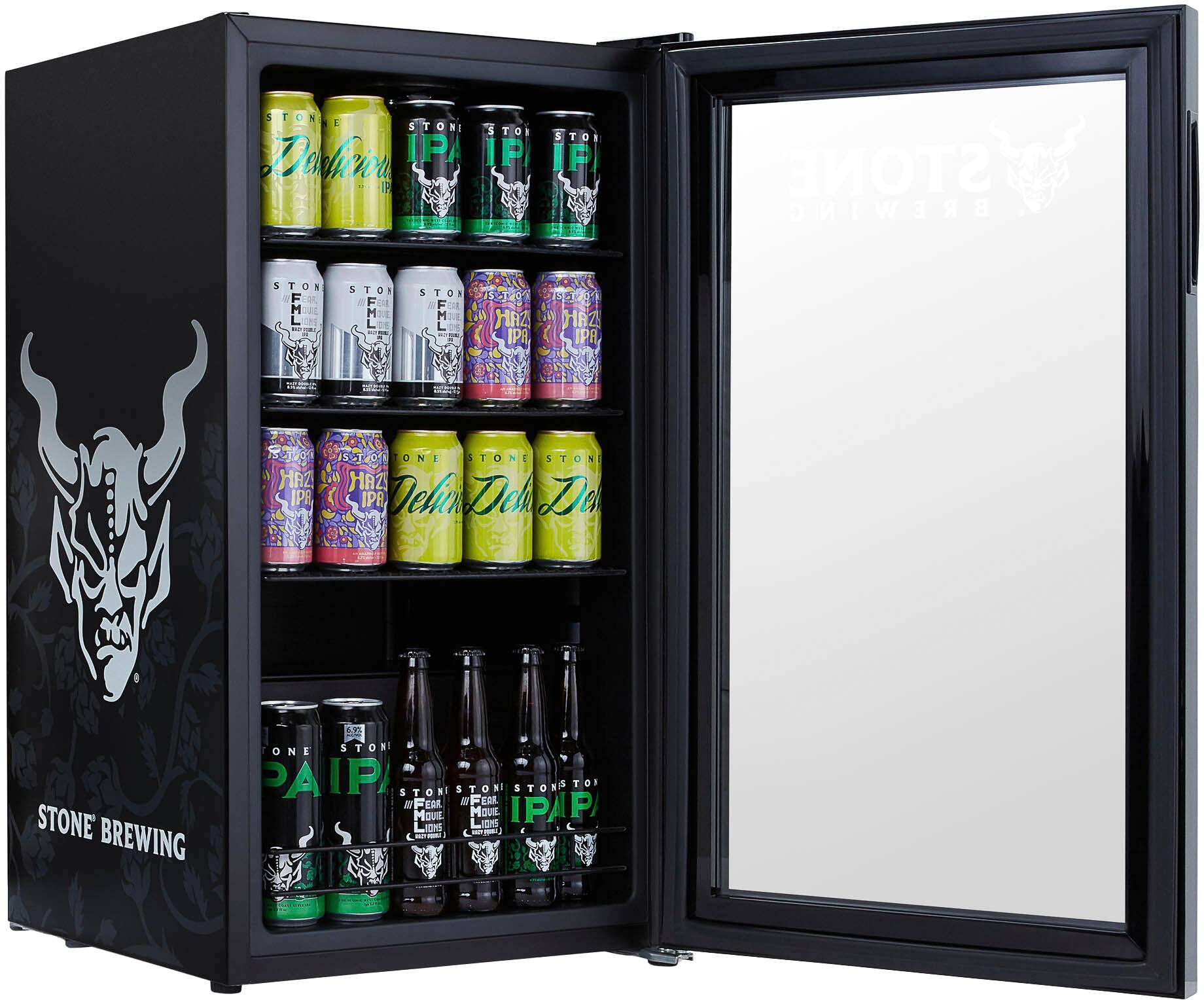 Newair Stone® Brewing 126 Can Beverage Refrigerator and Cooler with  SplitShelf™ and Adjustable Shelves for Beer and Soda, Mini Fridge Perfect  for Home