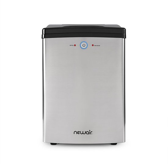 NewAir – 45lb. Nugget Countertop Ice Maker with Self-Cleaning Function, Refillable Water Tank, and BPA-Free Parts – Stainless steel
