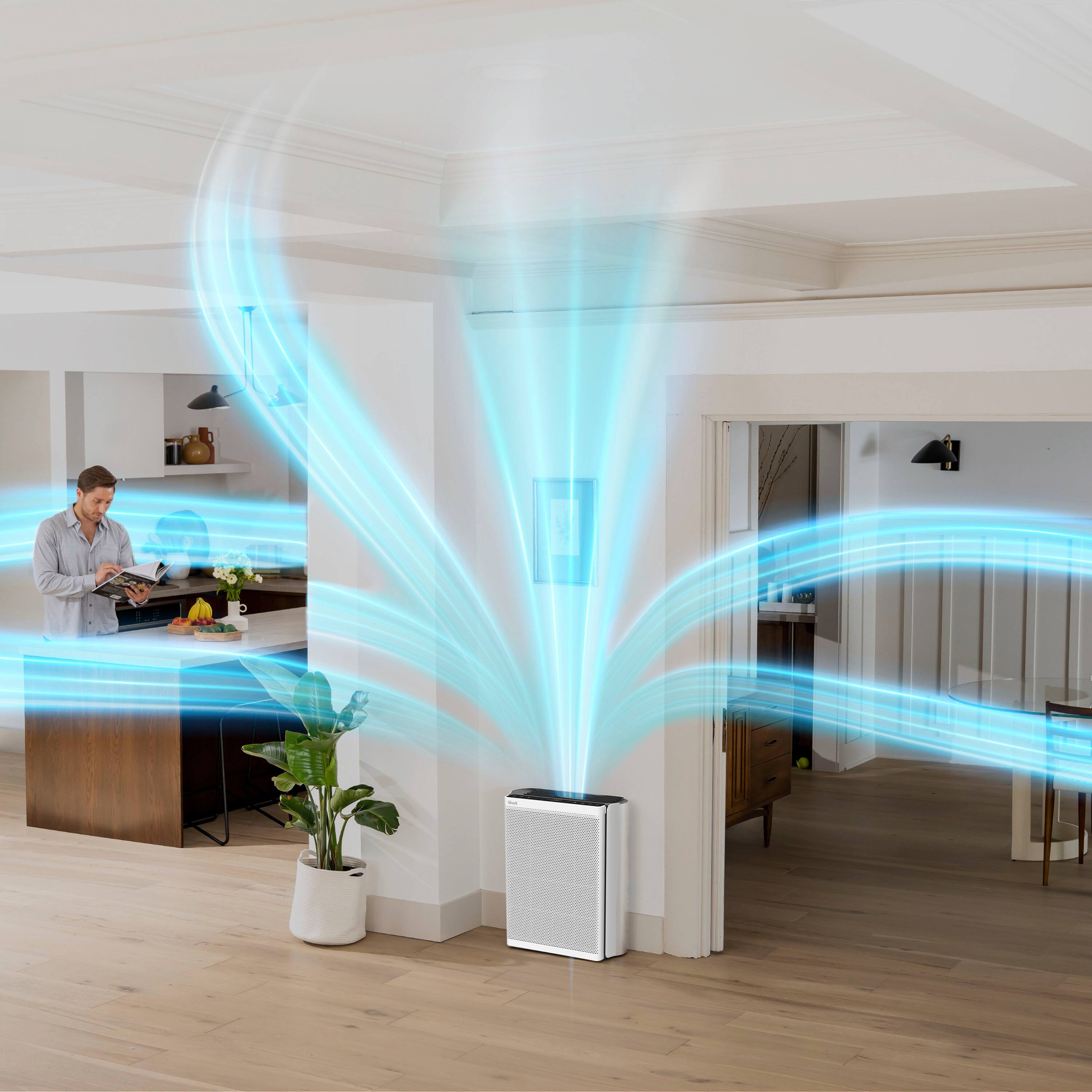 Alt View 25. Levoit - EverestAir Air Purifier - white.