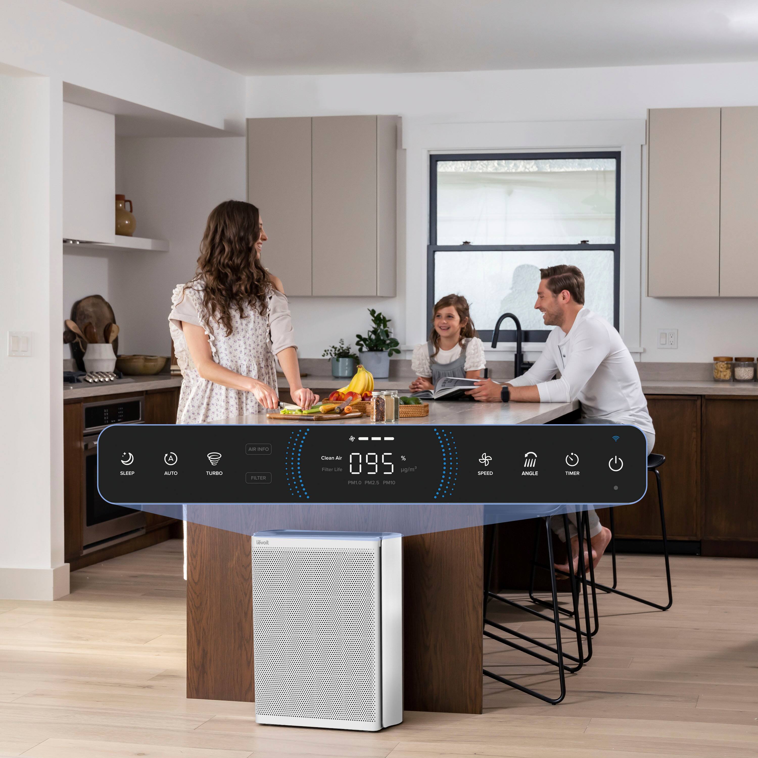 Alt View 27. Levoit - EverestAir Air Purifier - white.