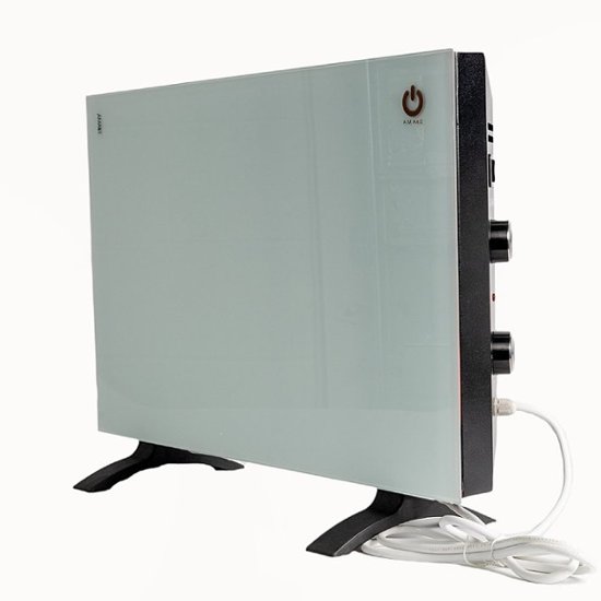 Amaze Heaters – CLASSIC Model Dual Convection Glass Panel Heater- 450/950 /watt – white
