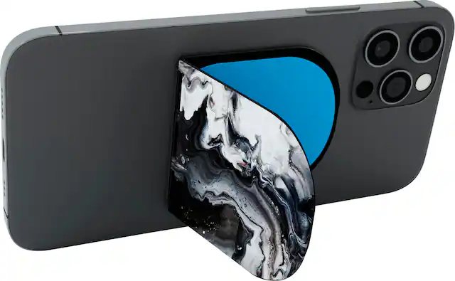 Front. Flipstik - 2.0 Foldable Adhesive Mount for Most Cell Phones - Inked Marble.