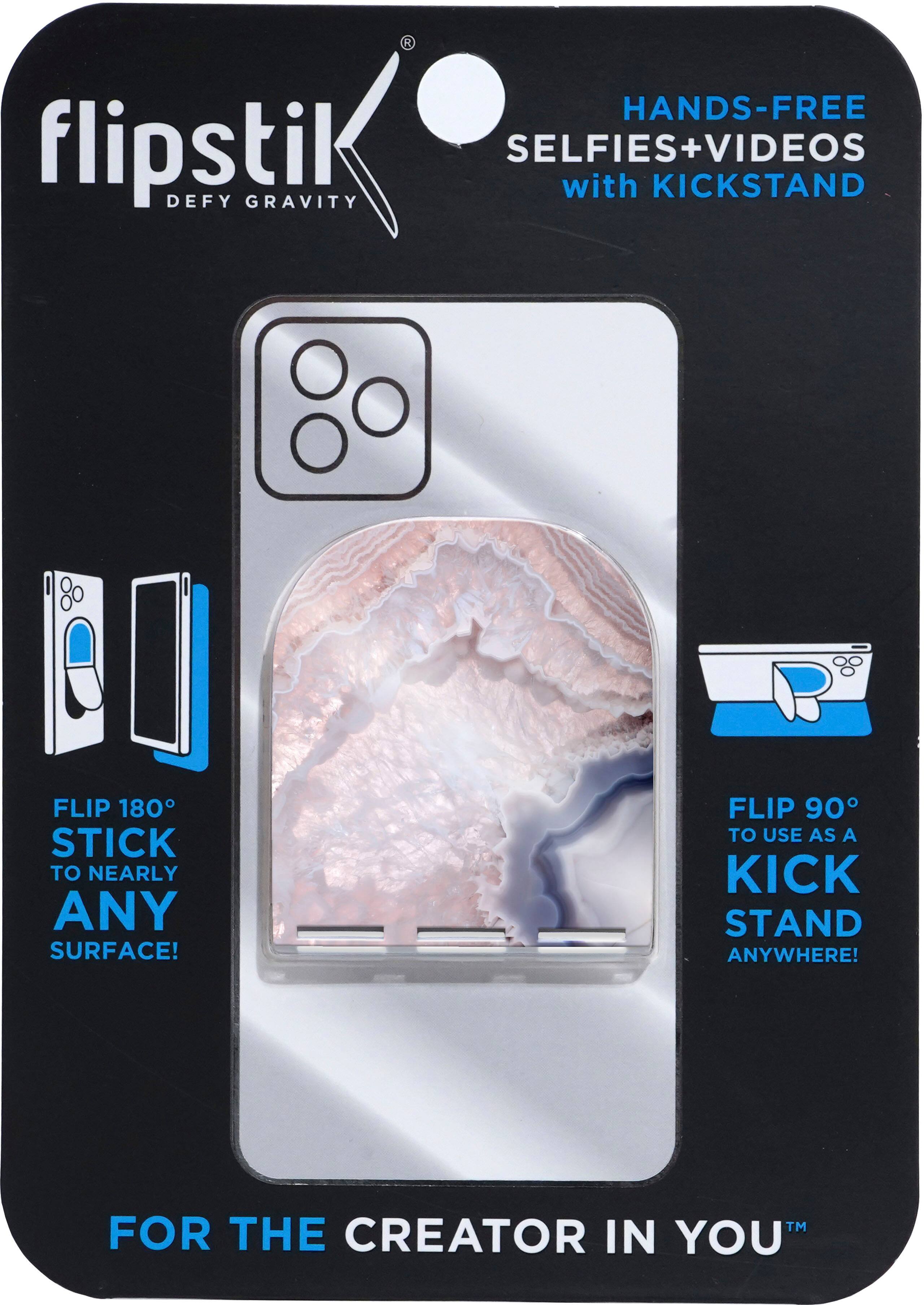 Alt View 11. Flipstik - 2.0 Foldable Adhesive Mount for Most Cell Phones - Rose Quartz.