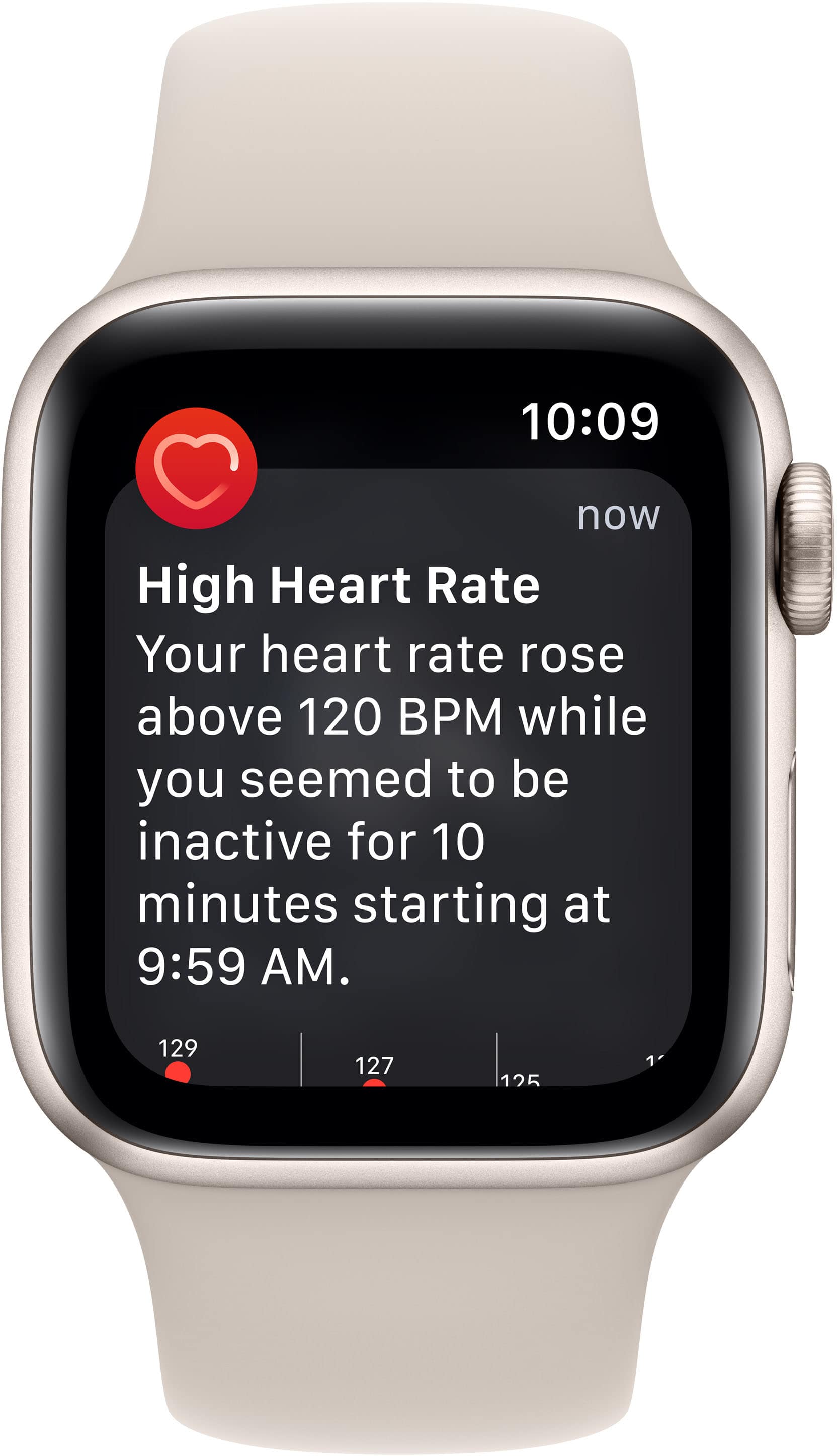Apple Watch SE 2nd Generation (GPS + Cellular) 40mm Aluminum Case with Starlight Sport Band - S/M - Starlight