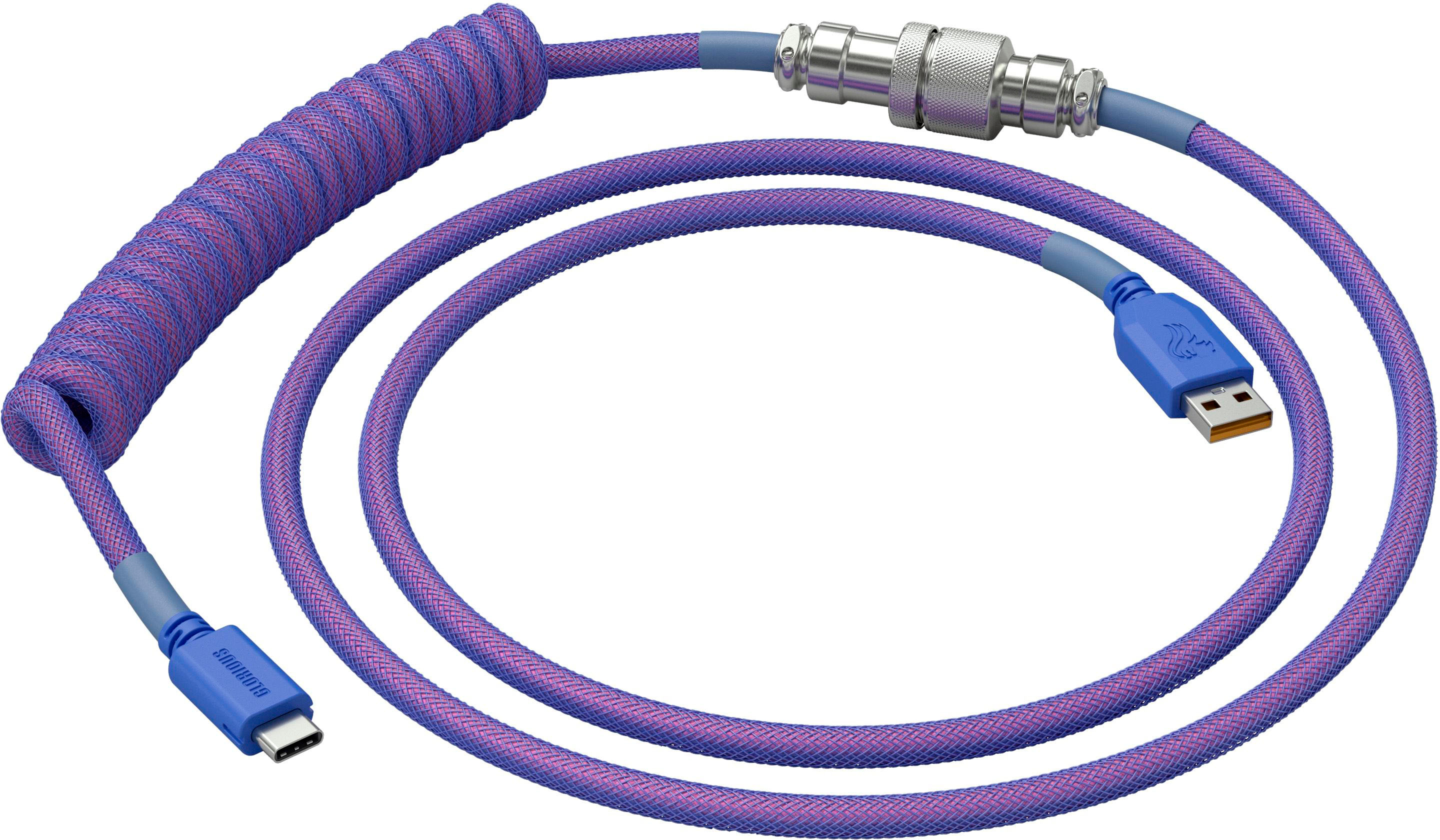 Glorious Coiled USB-C Artisan Braided Keyboard Cable for