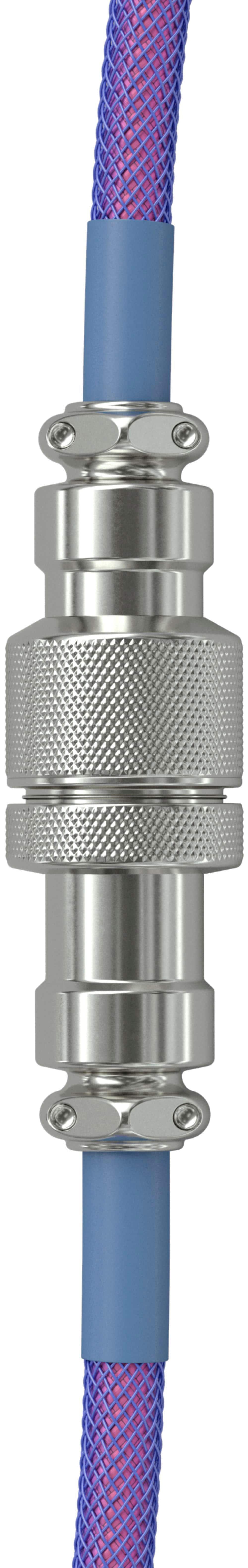 Alt View 11. Glorious - Coiled USB-C Artisan Braided Keyboard Cable for Mechanical Gaming Keyboards - Nebula.