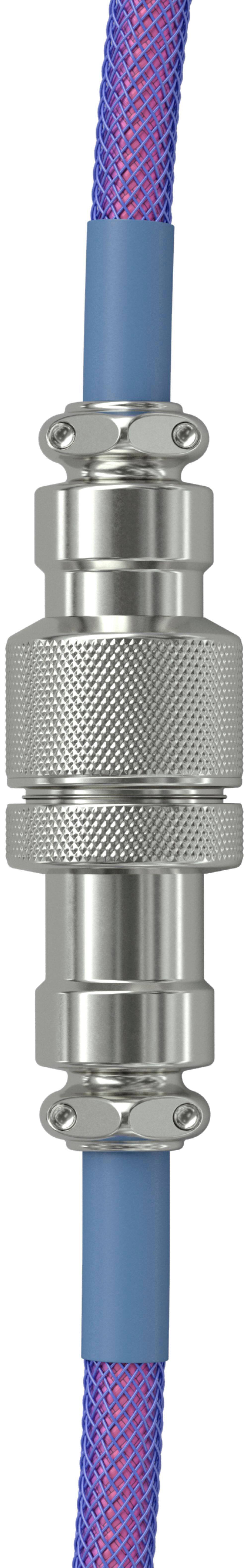 Alt View 11. Glorious - Coiled USB-C Artisan Braided Keyboard Cable for Mechanical Gaming Keyboards - Nebula.