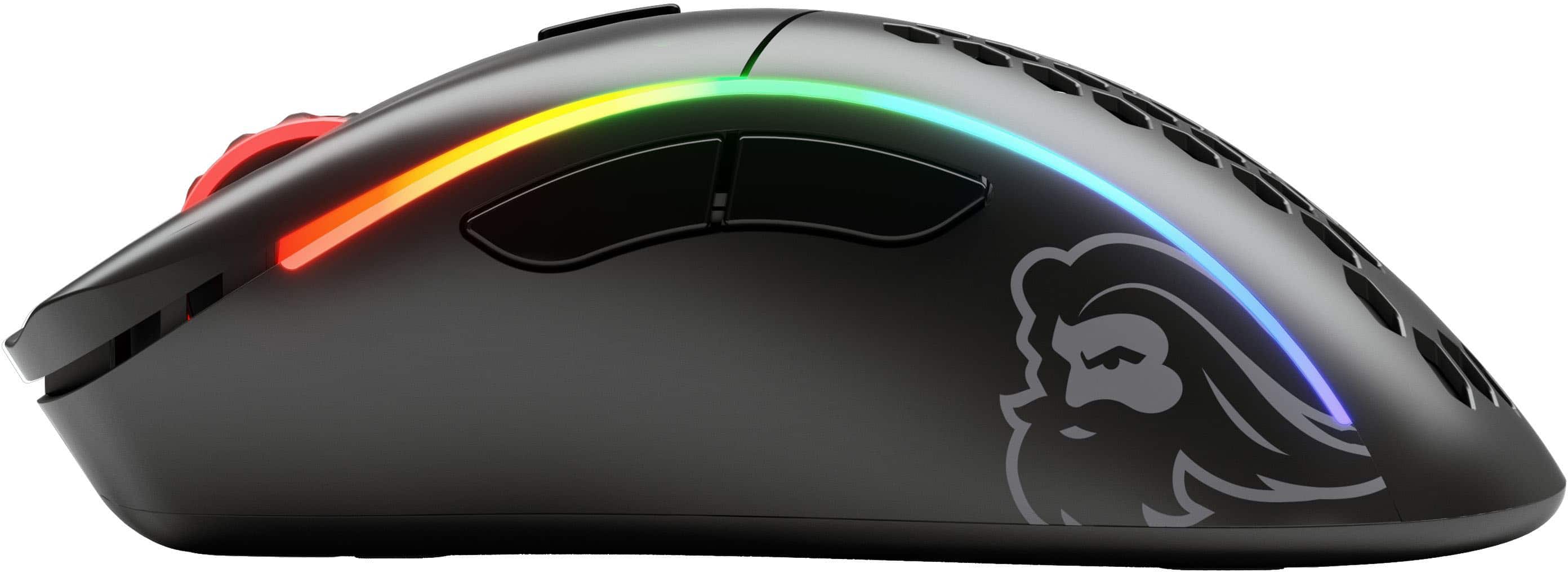 Alt View 11. Glorious - Model D Wireless Optical Honeycomb RGB Gaming Mouse - Matte Black.