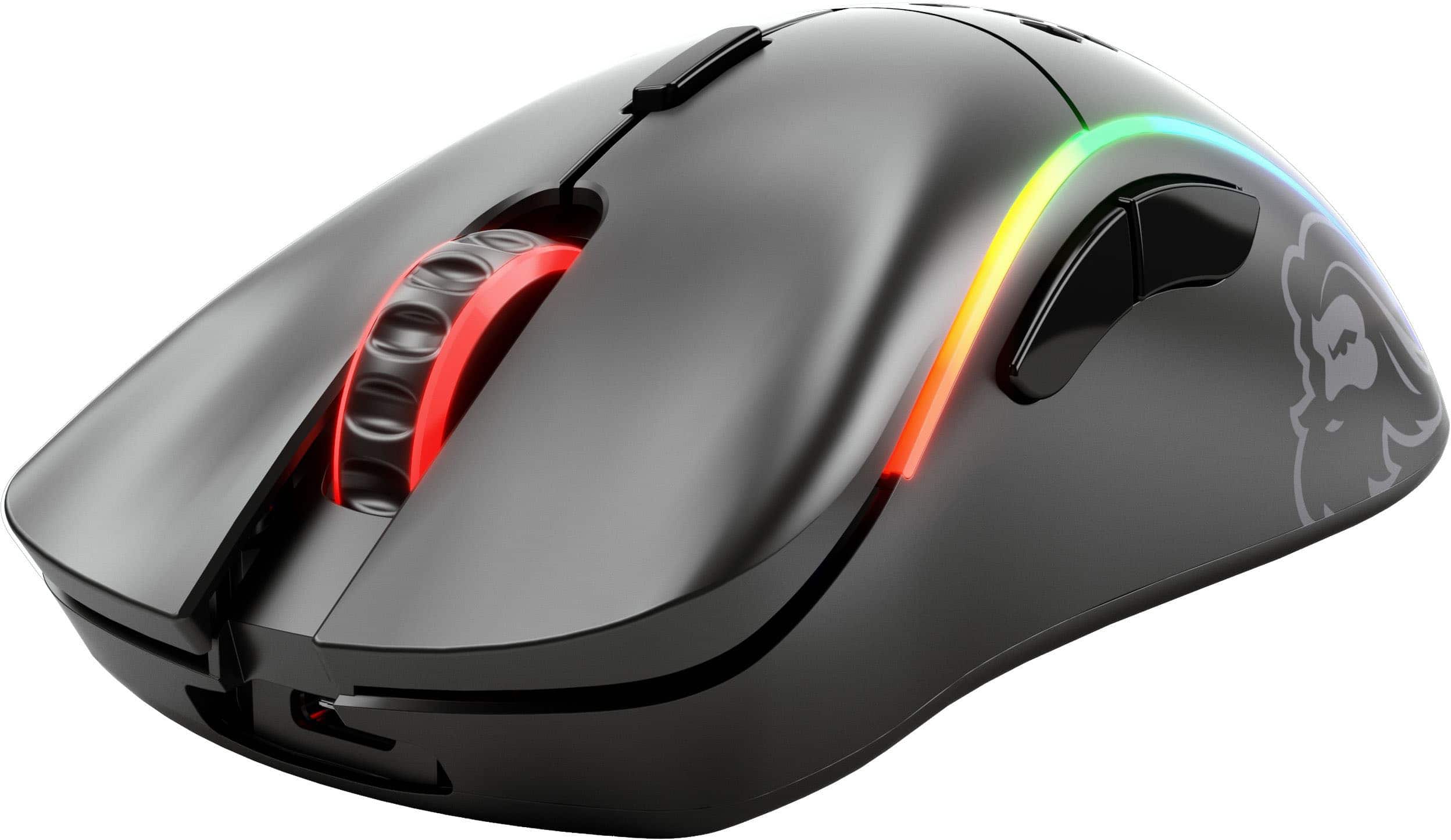 Left. Glorious - Model D Wireless Optical Honeycomb RGB Gaming Mouse - Matte Black.