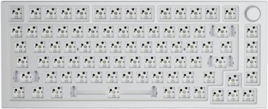 Glorious - GMMK Pro Barebone High Profile Gasket Mounted RGB 75% Wired Mechanical Keyboard - White - Front_Zoom