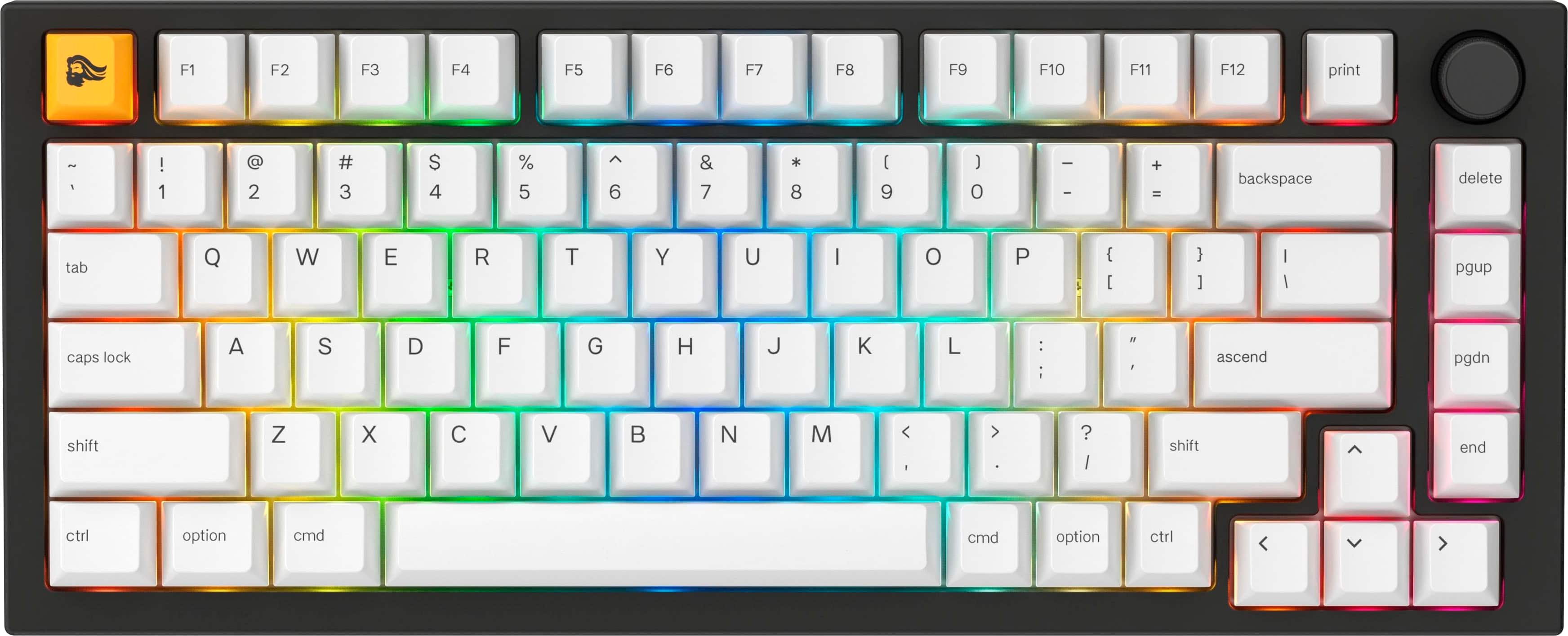 Front. Glorious - GMMK PRO Prebuilt 75% Wired Mechanical Keyboard - Black.